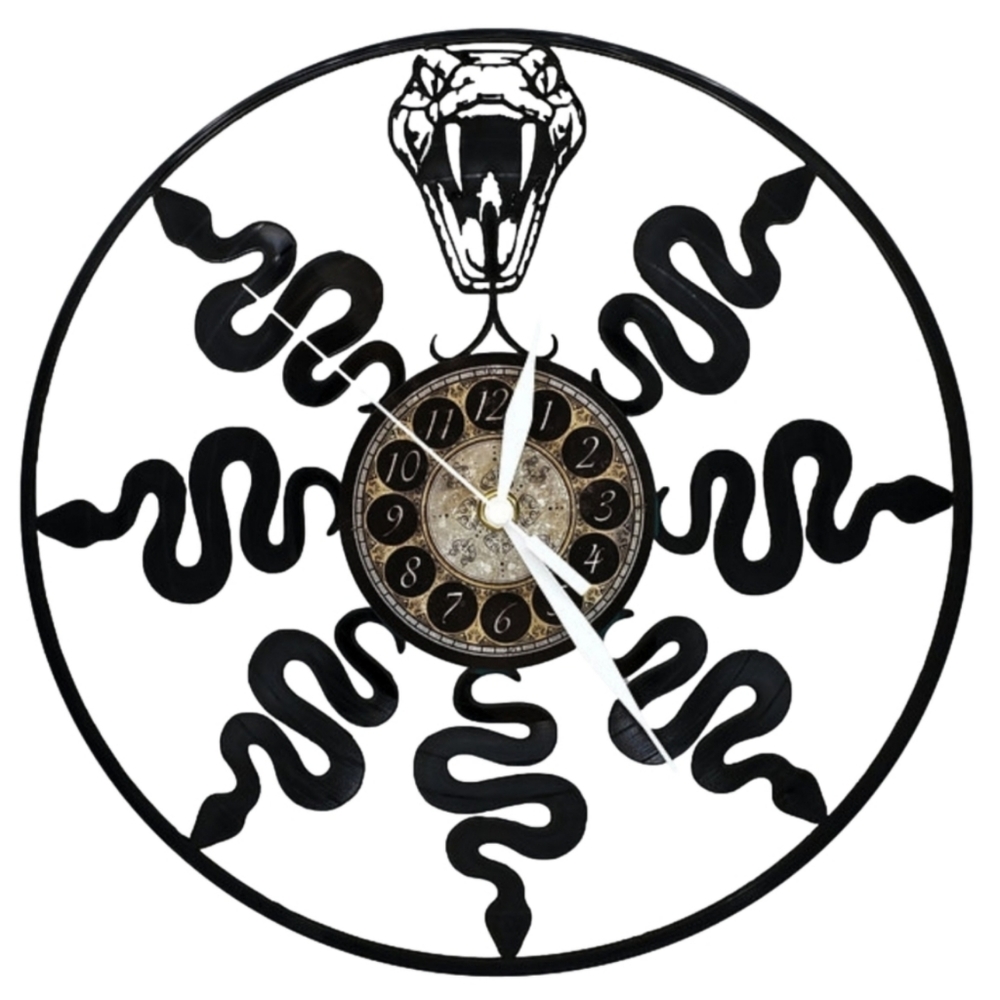 SNAKE vinyl record clock | Man Cave wall art gift